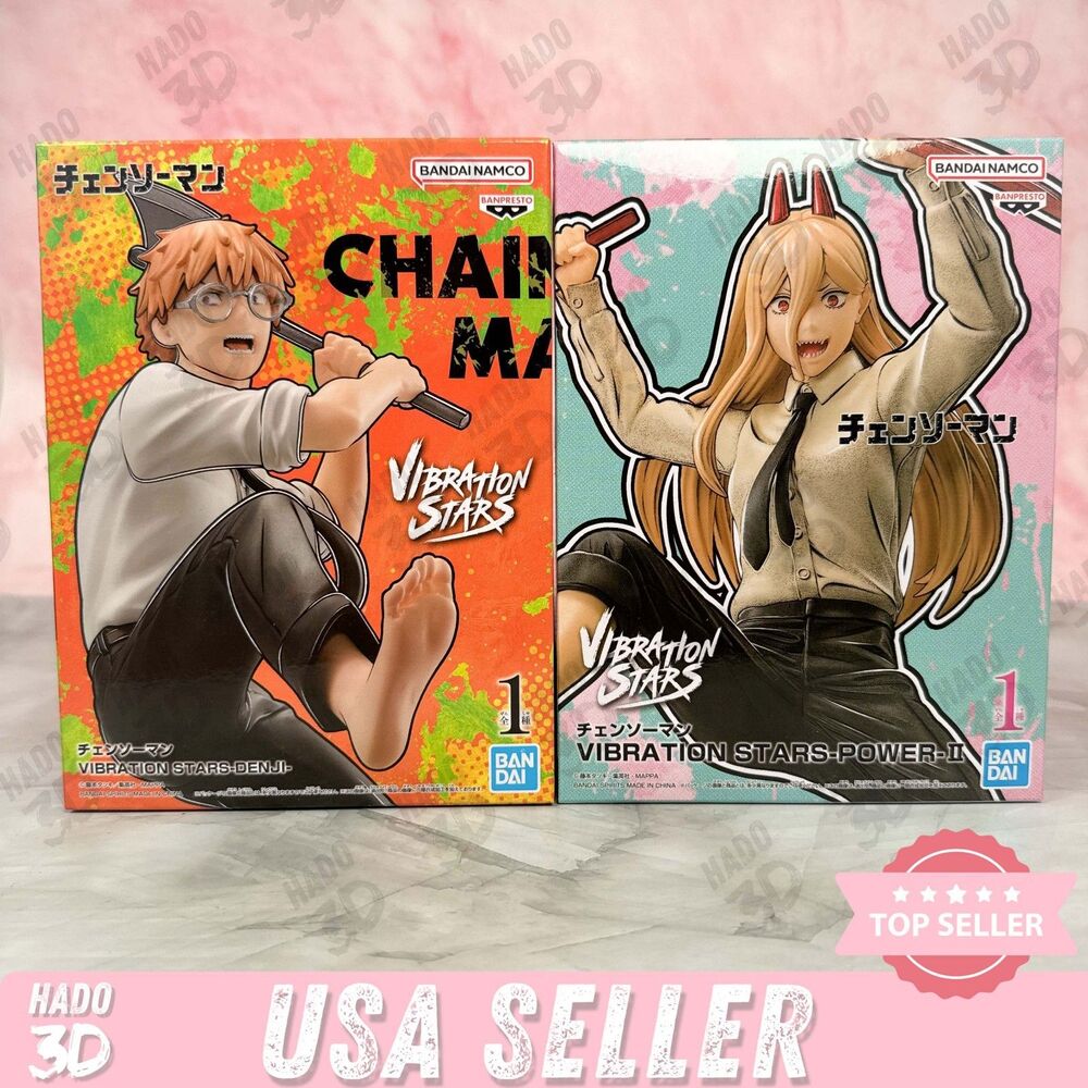 Chainsaw Man VIBRATION STARS Denji & Power vol 1 Figure BANPRESTO Sealed New